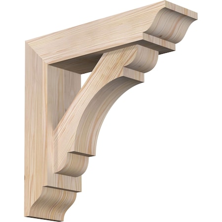 Ekena Millwork Olympic Traditional Smooth Bracket w/ Offset Brace, Douglas Fir, 5 1/2"W x 20"D x 20"H BKT0604X20X20OLY01SDF